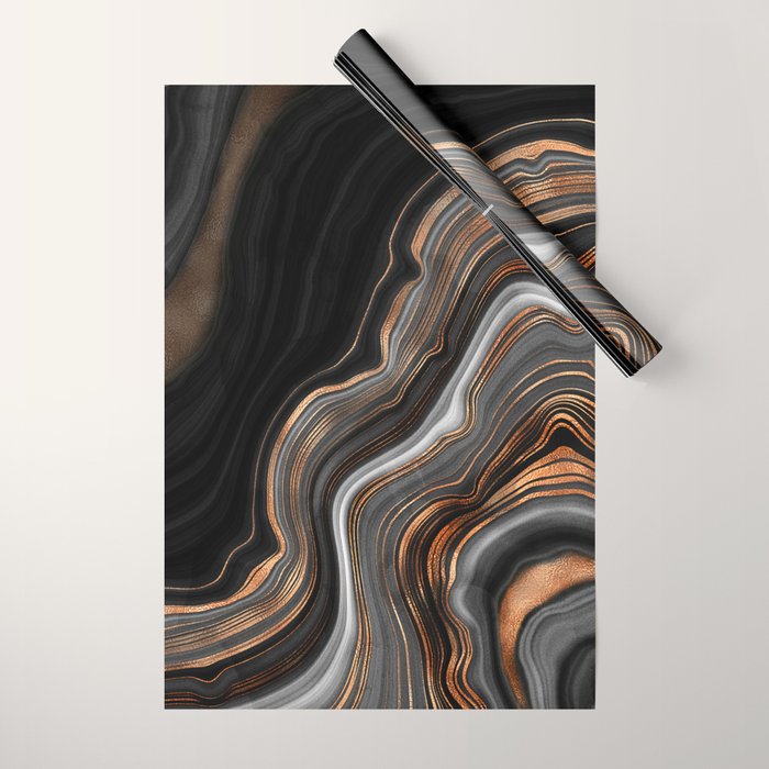 Glowing Marble Waves  Wrapping Paper Gallery Image 1