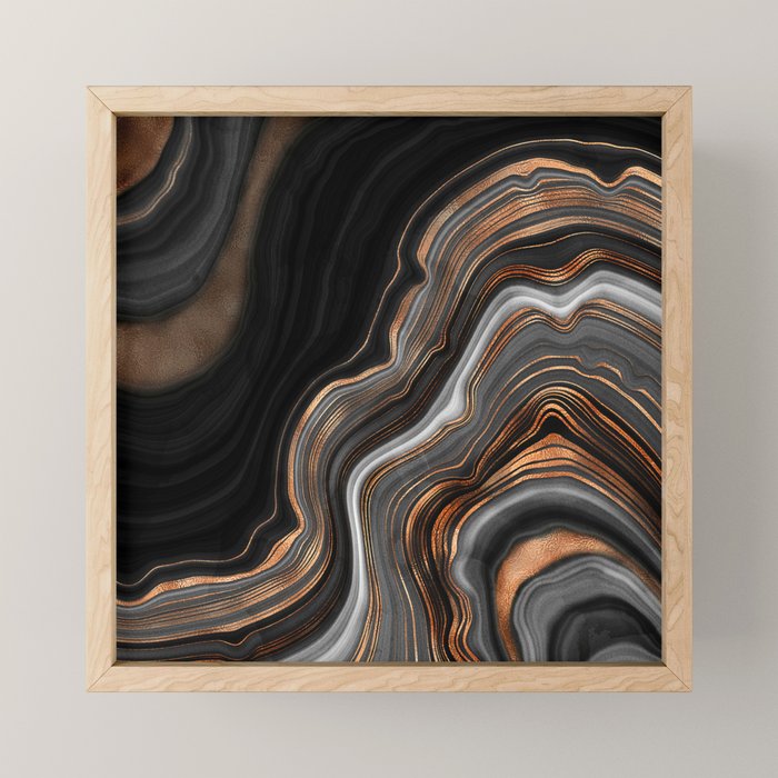 Glowing Marble Waves  Mini Art Print Gallery Image 1