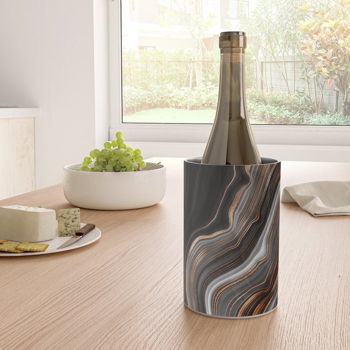 Glowing Marble Waves  Wine Chiller Gallery Image 4