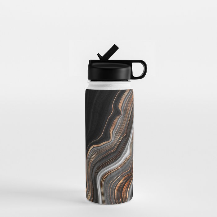 Glowing Marble Waves  Water Bottle Gallery Image 1