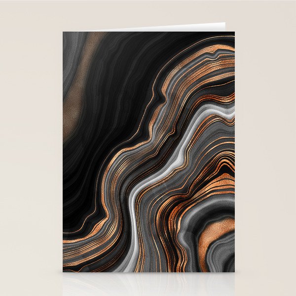 Glowing Marble Waves  Stationery Card Gallery Image 1