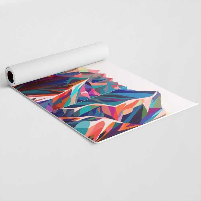 Mountains sunset warm Yoga Mat Gallery Image 2