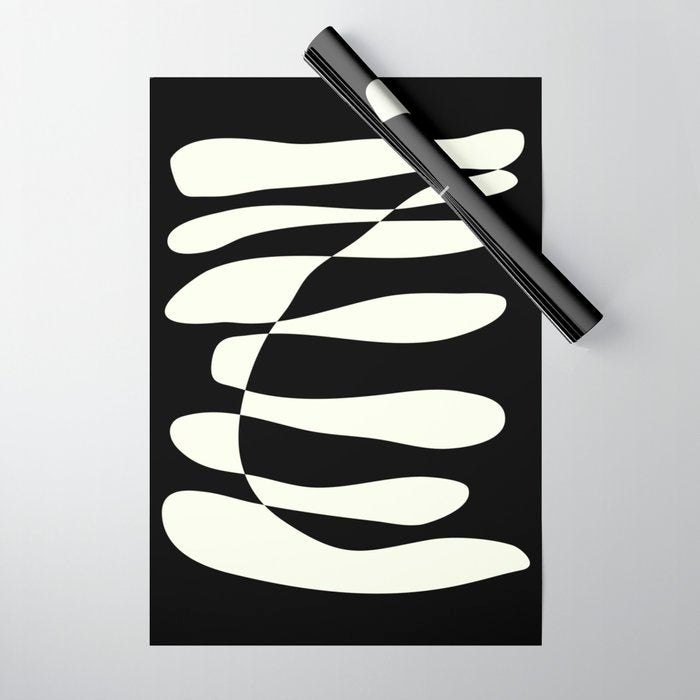 Abstract Composition in Black and White Wrapping Paper Gallery Image 1