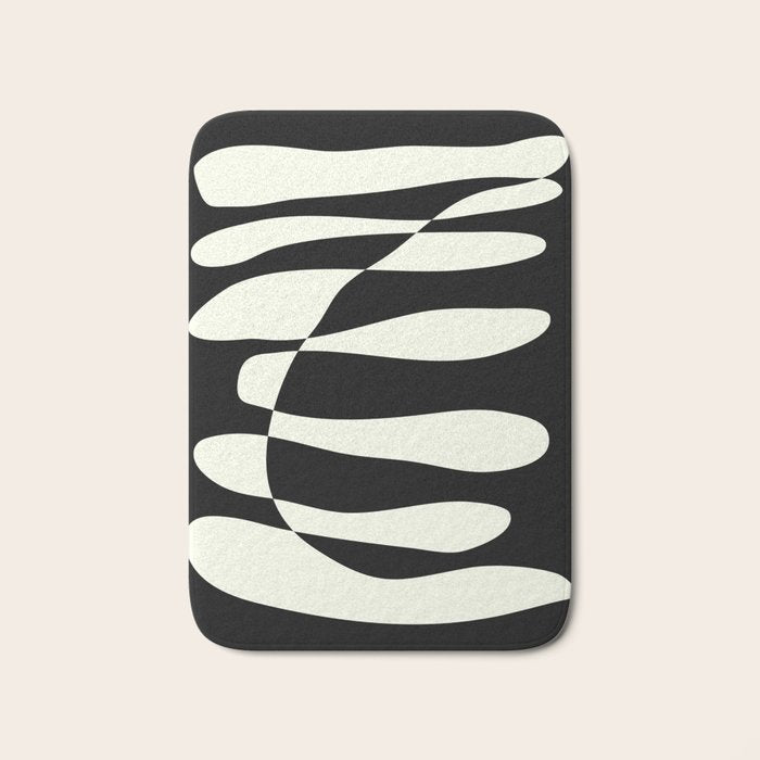 Abstract Composition in Black and White Bath Mat Gallery Image 1