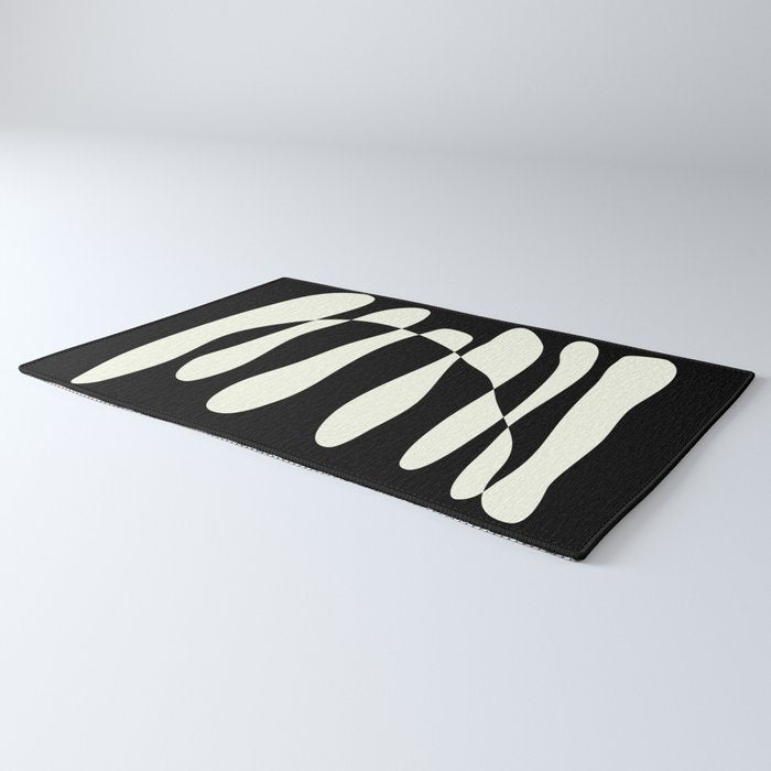 Abstract Composition in Black and White Rug Gallery Image 3