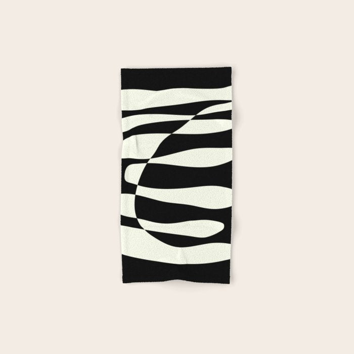 Abstract Composition in Black and White Bath Towel Gallery Image 1