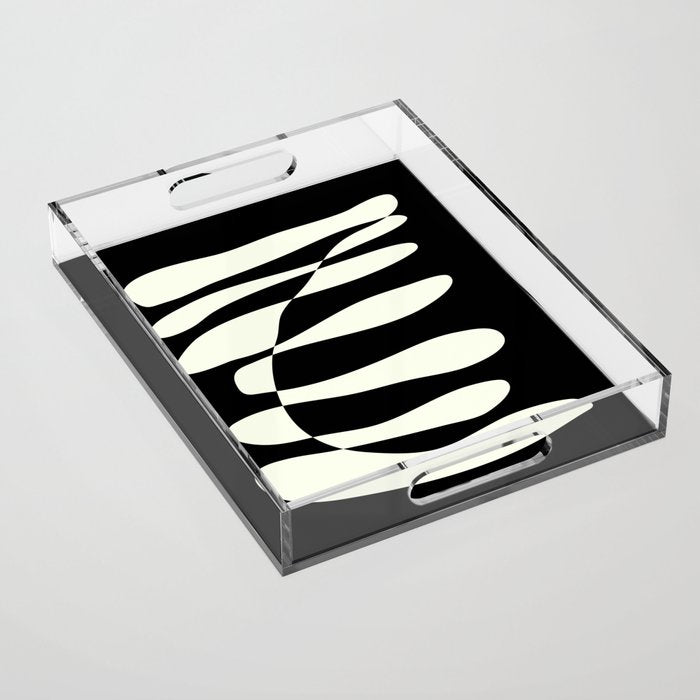 Abstract Composition in Black and White Acrylic Tray Gallery Image 1