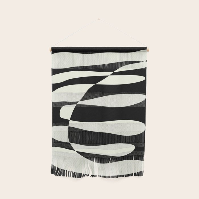 Abstract Composition in Black and White Wall Hanging Gallery Image 1