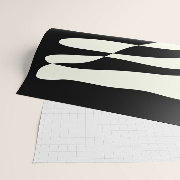 Abstract Composition in Black and White Wrapping Paper Gallery Image 2
