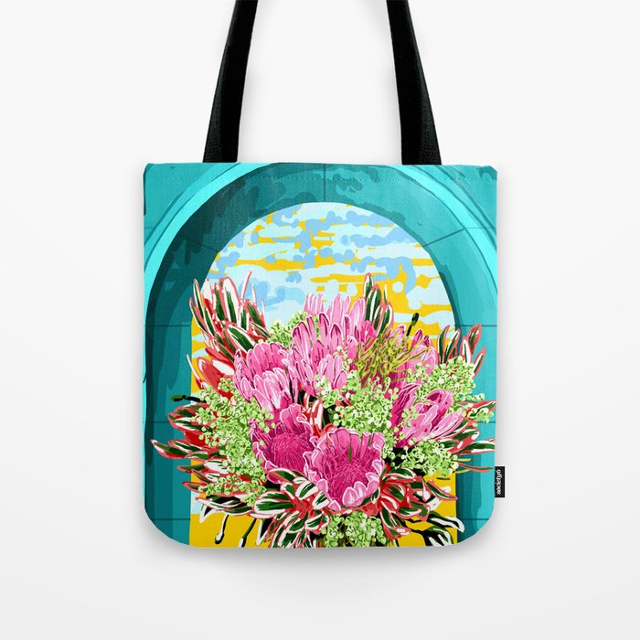 The Good Vibes Flower Pot Tote Bag Gallery Image 1