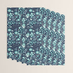 Ditsy Florals, Navy and Teal Wrapping Paper Gallery Image 3