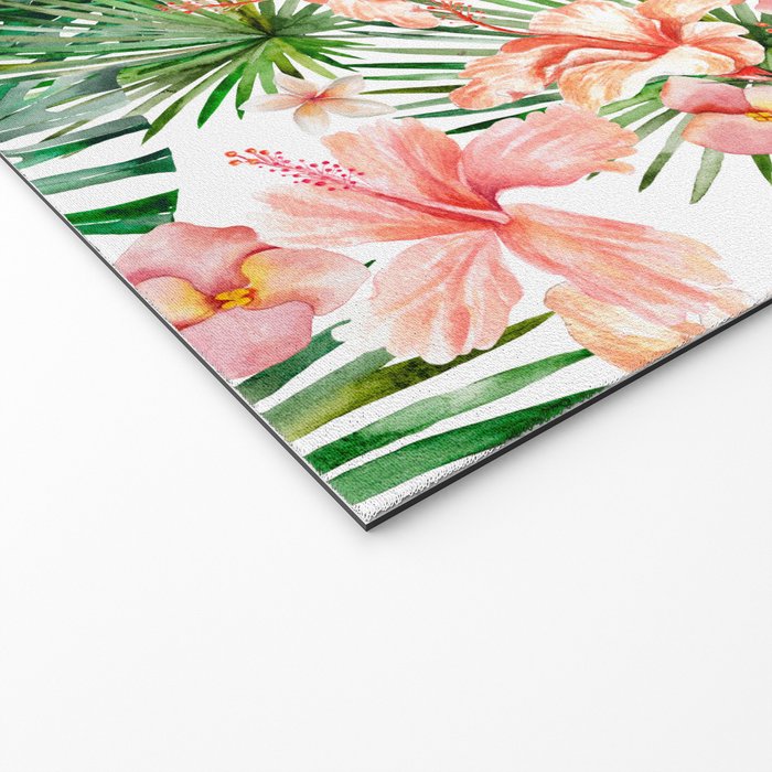 Tropical Jungle Hibiscus Flowers - Floral Welcome Mat Gallery Image 2