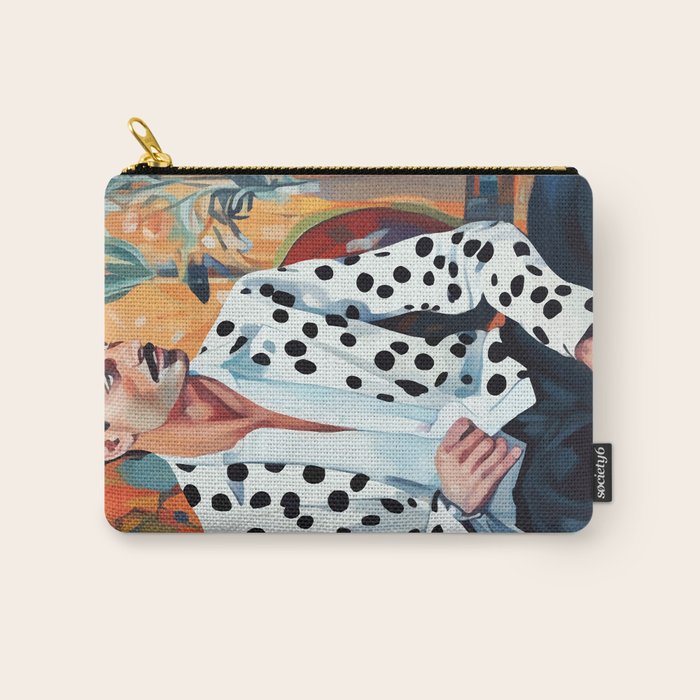 Dalmatian, Dog Pet Fashion Animal Print, Eclectic Man Formal Suit Bohemian Colorful Vintage People  Carry All Pouch Gallery Image 1
