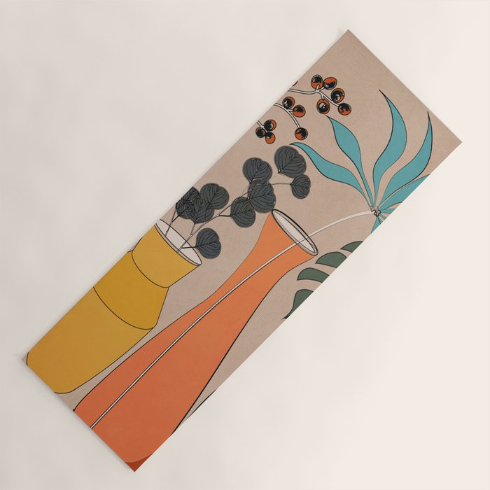 Modern Minimalist Abstract Vases 1 Yoga Mat Gallery Image 1