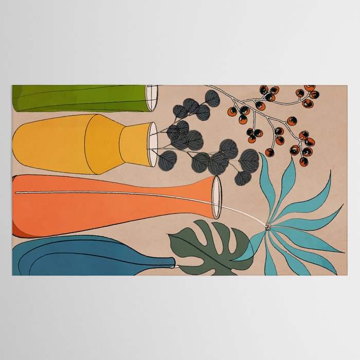 Modern Minimalist Abstract Vases 1 Tablecloth Gallery Image 2