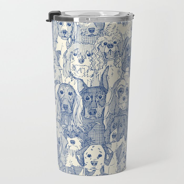 dogs aplenty classic blue pearl Travel Mug Gallery Image 3