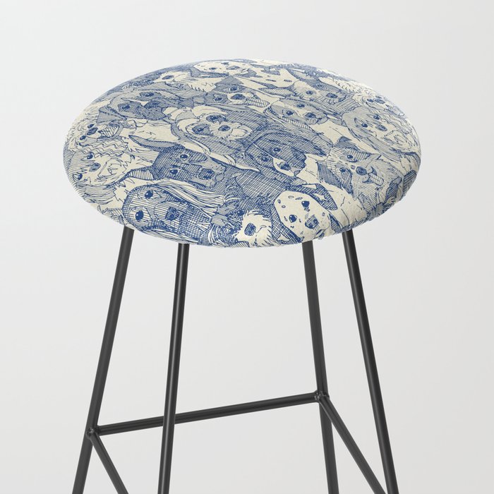 dogs aplenty classic blue pearl Stool Gallery Image 2