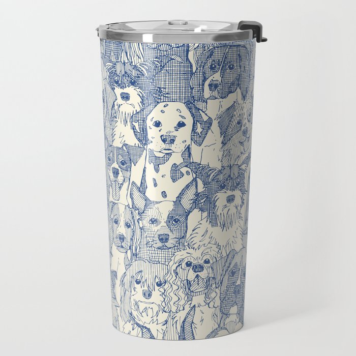 dogs aplenty classic blue pearl Travel Mug Gallery Image 2