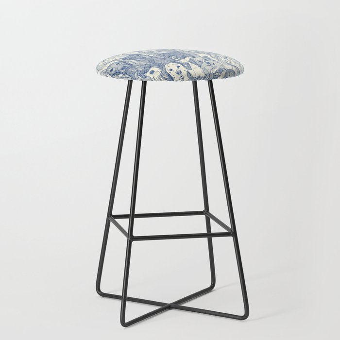 dogs aplenty classic blue pearl Stool Gallery Image 1