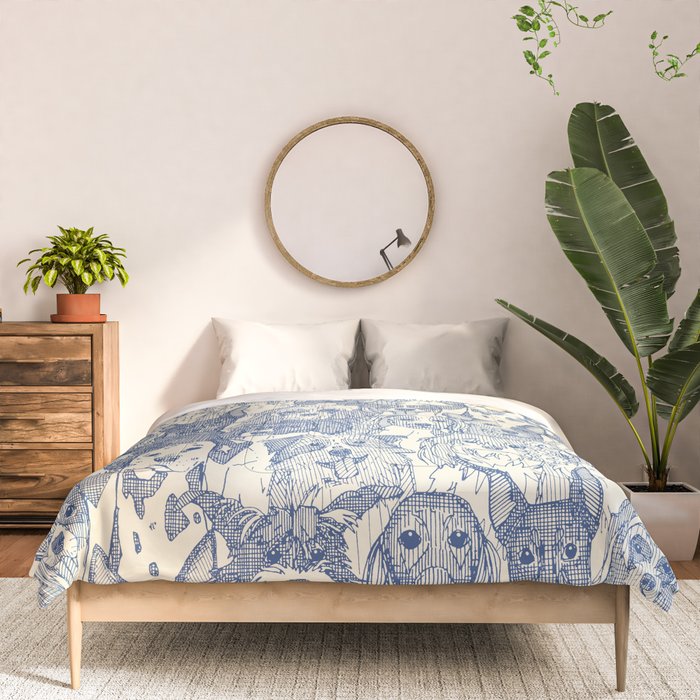 dogs aplenty classic blue pearl Comforter Gallery Image 3
