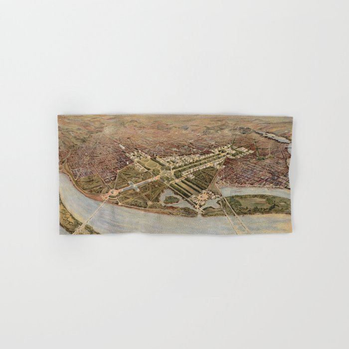 Vintage Map of Washington DC (1915) Bath Towel Gallery Image 1