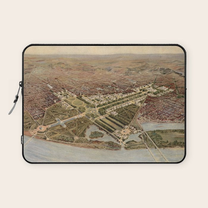 Vintage Map of Washington DC (1915) Laptop Sleeve Gallery Image 1
