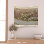 Vintage Map of Washington DC (1915) Wall Tapestry Gallery Image 2