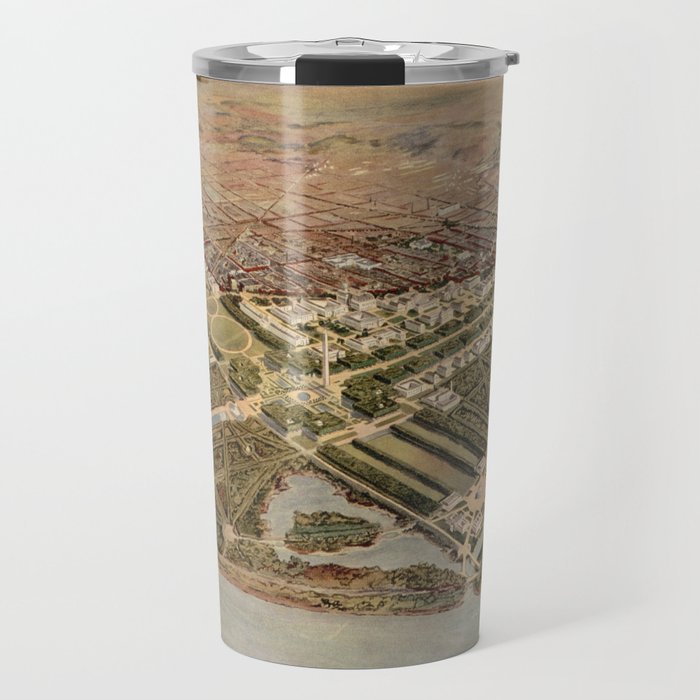 Vintage Map of Washington DC (1915) Travel Mug Gallery Image 1