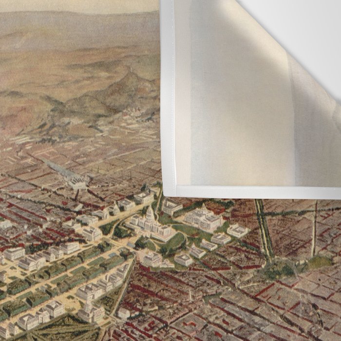 Vintage Map of Washington DC (1915) Wall Tapestry Gallery Image 3