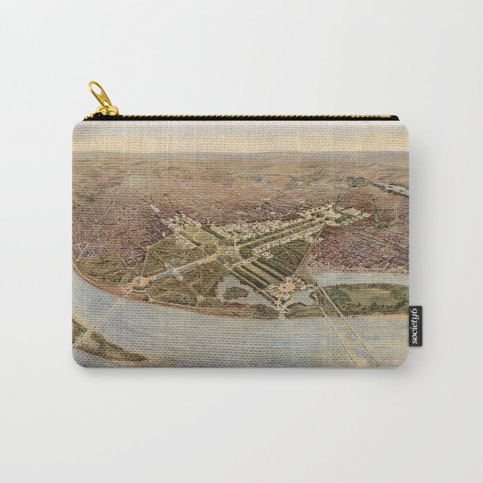 Vintage Map of Washington DC (1915) Carry All Pouch Gallery Image 1