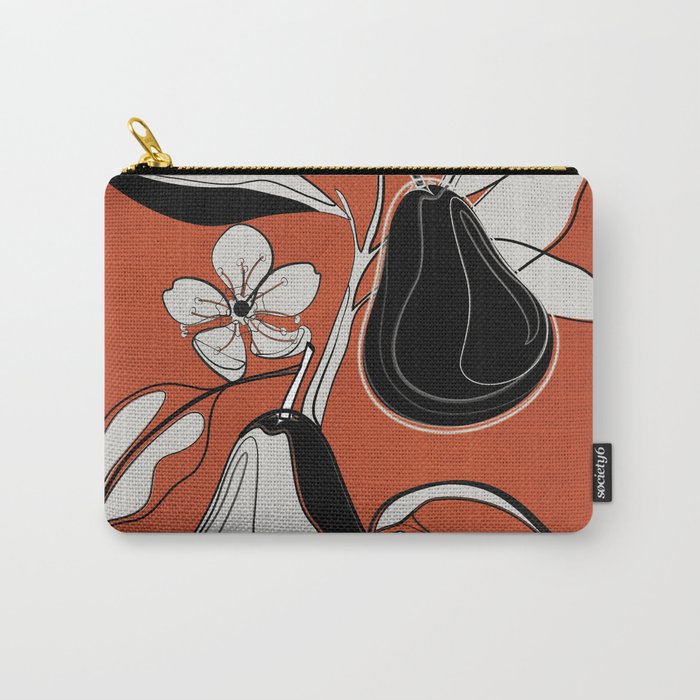 Line Art Pears 2 Carry All Pouch Gallery Image 1