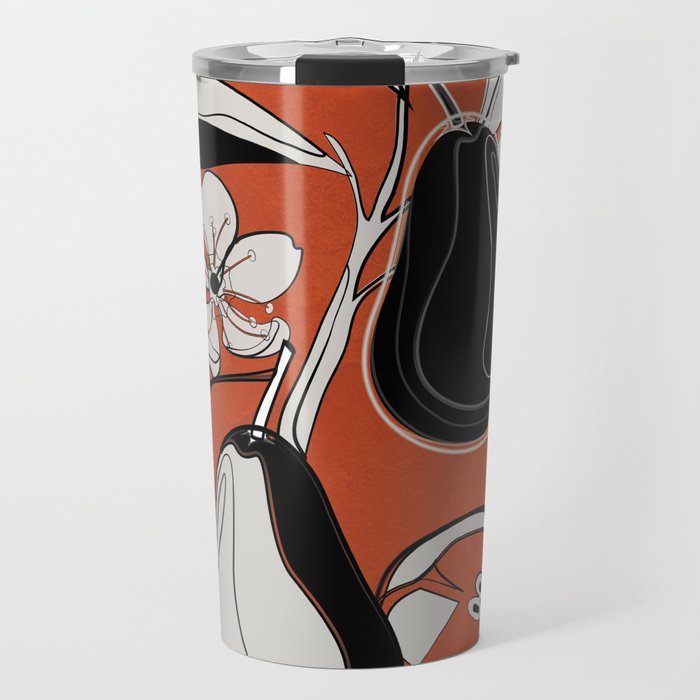 Line Art Pears 2 Travel Mug Gallery Image 1