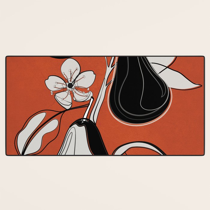 Line Art Pears 2 Desk Mat Gallery Image 3