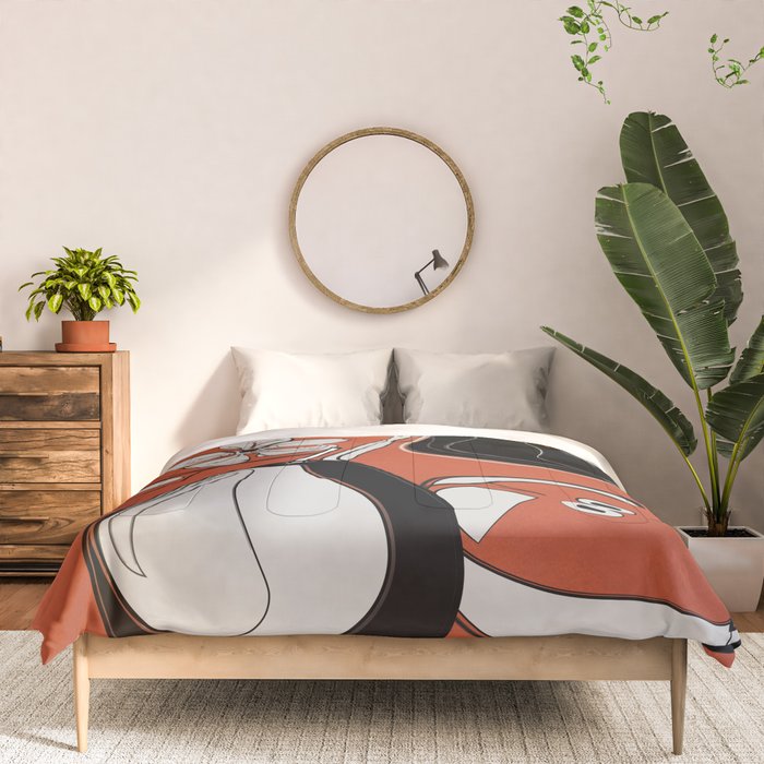 Line Art Pears 2 Comforter Gallery Image 3