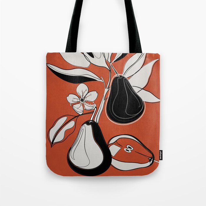 Line Art Pears 2 Tote Bag Gallery Image 1