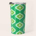Retro Mid Century Green Ogee Travel Mug Gallery Image 3