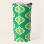 Retro Mid Century Green Ogee Travel Mug Gallery Image 2