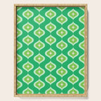 Retro Mid Century Green Ogee Serving Tray Gallery Image 1