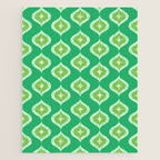 Retro Mid Century Green Ogee Jigsaw Puzzle Gallery Image 1