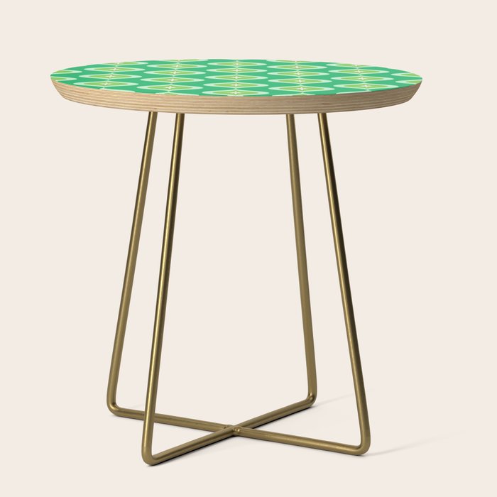 Retro Mid Century Green Ogee Side Table Gallery Image 1