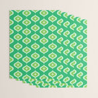Retro Mid Century Green Ogee Wrapping Paper Gallery Image 3