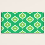 Retro Mid Century Green Ogee Desk Mat Gallery Image 3