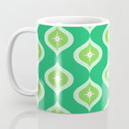 Retro Mid Century Green Ogee Coffee Mug Gallery Image 3