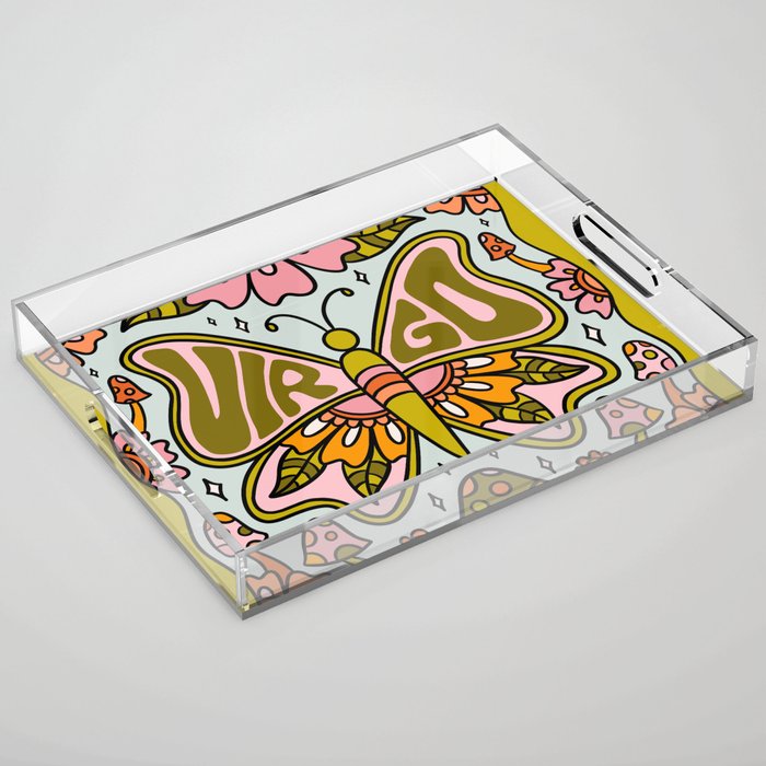 Virgo Butterfly Acrylic Tray Gallery Image 1