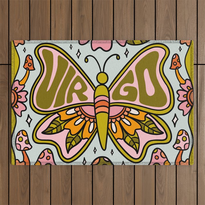 Virgo Butterfly Outdoor Rug Gallery Image 1