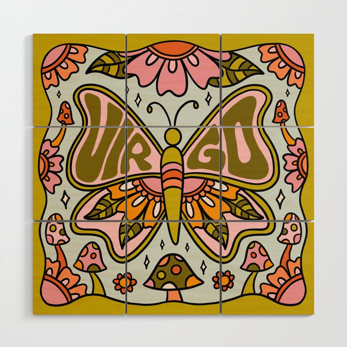 Virgo Butterfly Wood Wall Art Gallery Image 1