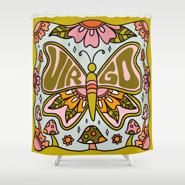 Virgo Butterfly Shower Curtain Gallery Image 1