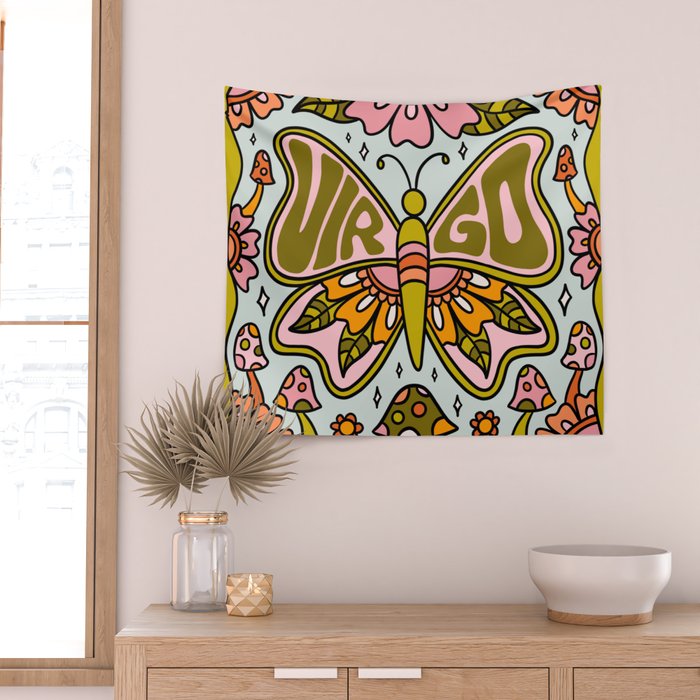 Virgo Butterfly Wall Tapestry Gallery Image 2