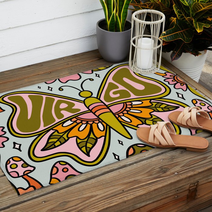 Virgo Butterfly Outdoor Rug Gallery Image 2