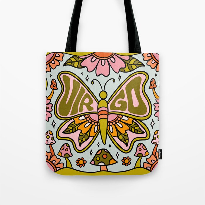 Virgo Butterfly Tote Bag Gallery Image 1